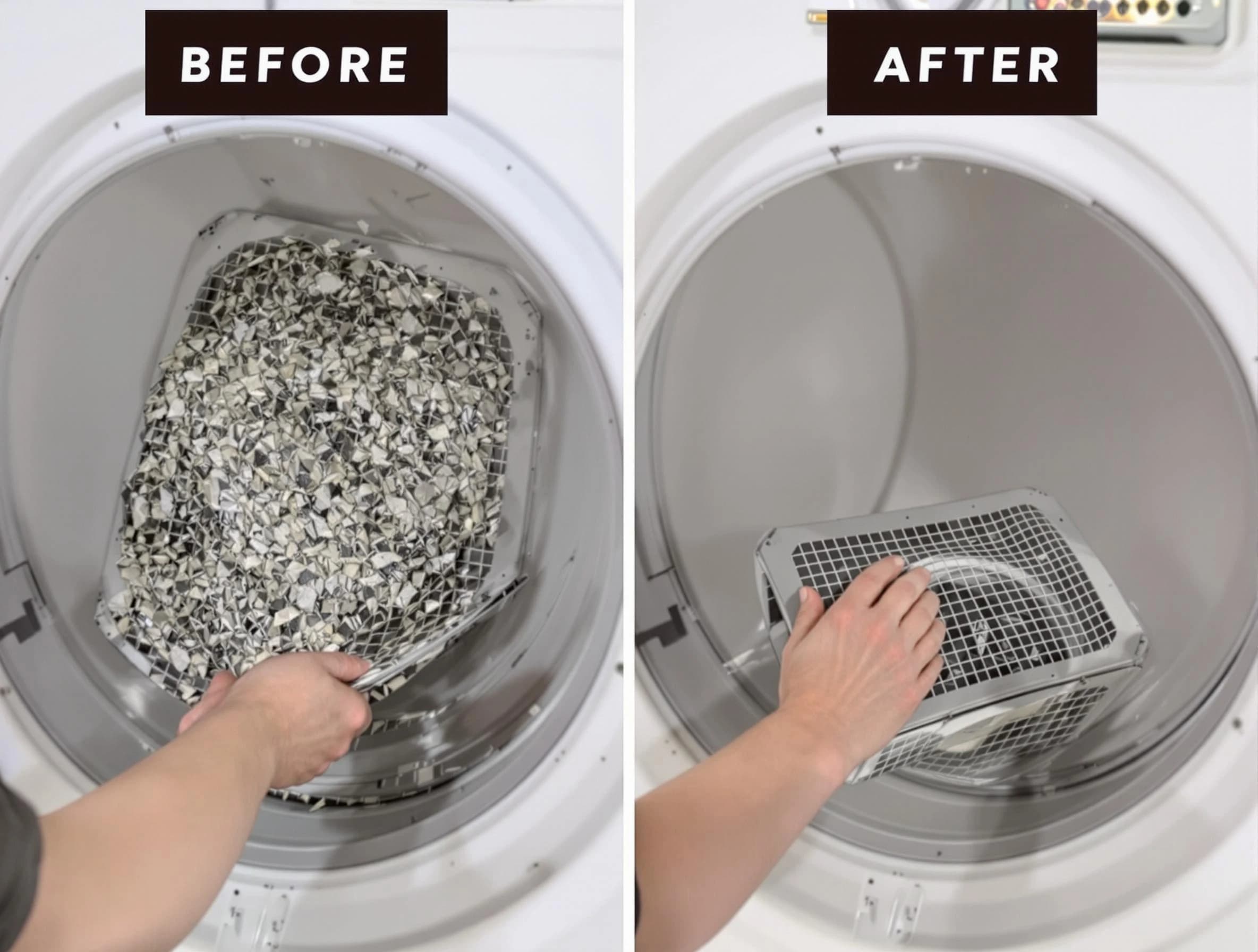 Professional lint trap cleaning by Economy Dryer Vent Cleaning in Economy