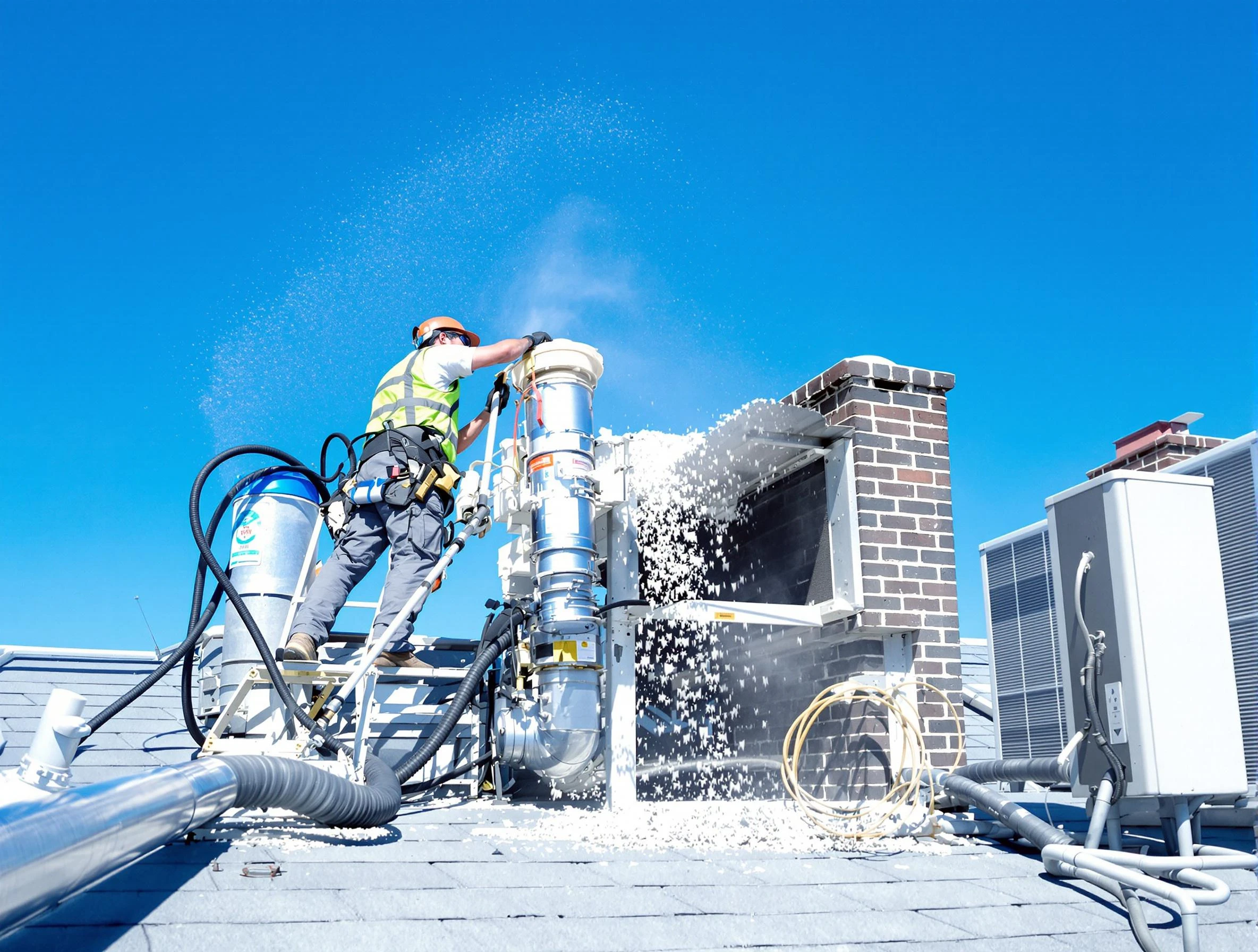 Expert roof dryer vent cleaning by Economy Dryer Vent Cleaning in Economy
