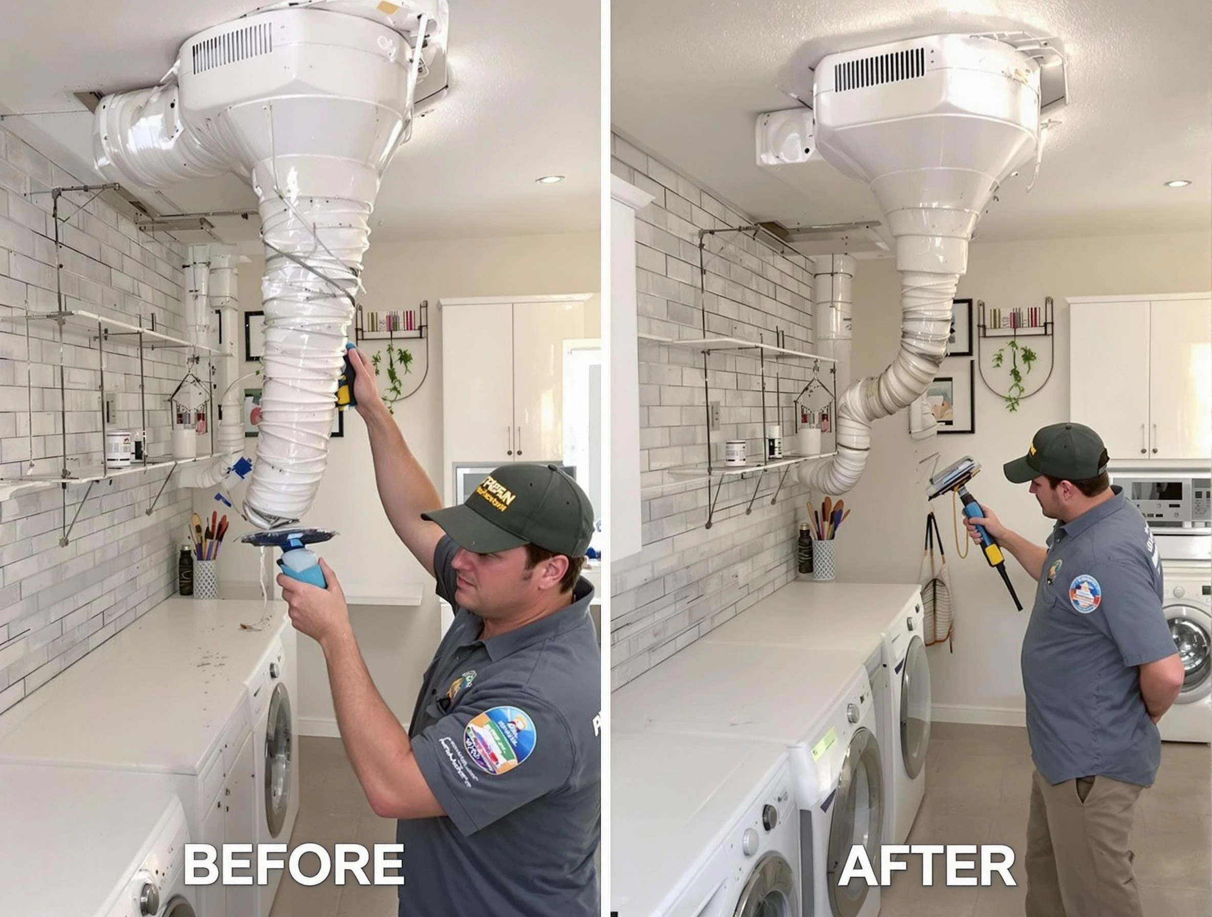 Professional dryer exhaust vent cleaning by Economy Dryer Vent Cleaning in Economy
